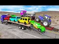 Download Lagu TRANSPORTING PIXAR CARS \u0026 FRUITS WITH COLORED \u0026 JOHN DEERE vs CLAAS vs TRACTORS - BeamNG.drive #962