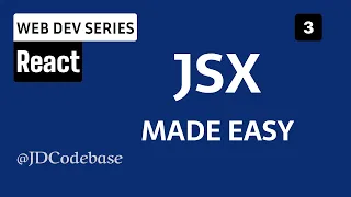 JSX Rendering Basics - React Tutorial for Beginners Web Development Series JDCodebase