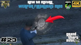 HOW TO INSTALL WEAPON FLASHLIGHT MOD GTA 5 MODS TUTORIALS gta 5 update script hook v