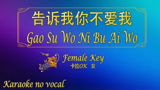 Download 告诉我你不爱我 【卡拉OK (女)】《KTV KARAOKE》 - Gao Su Wo Ni Bu Ai Wo (Female) MP3