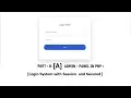 Part 8- A -Admin Panel Login-A Login System with Session and Security in php