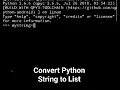 Convert Python String to List