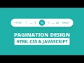 Pagination UI Design using HTML CSS JavaScript Fully Functional Pagination Design in JavaScript
