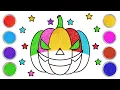 Draw Spooky Halloween Pumpkin Drawing And Coloring For Kids Hooplakidz How To Chiki Art