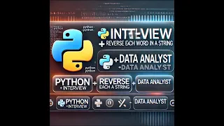 Python Interview Question Reverse Each Word Data Analyst Python Developer Easy Level