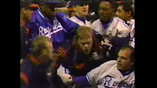 Kansas City Royals vs Cleveland Indians May 4 1992 Albert Belle Plays Possum