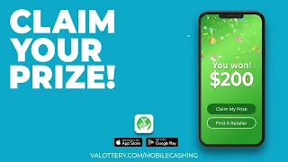 Cash Winning Tickets in the Virginia Lottery Mobile app