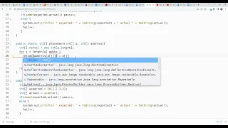 Counting sort Implementing placement but we get an out of bounds excpetion