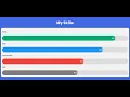 Responsive Skills Bar using HTML CSS FREE Source Code