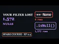 How to Filter Nulls in PySpark and Why None Fails Spark Course 2 4