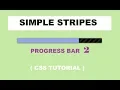 Stripes Progress Bar Using Only HTML CSS - Pure HTML CSS Tutorial