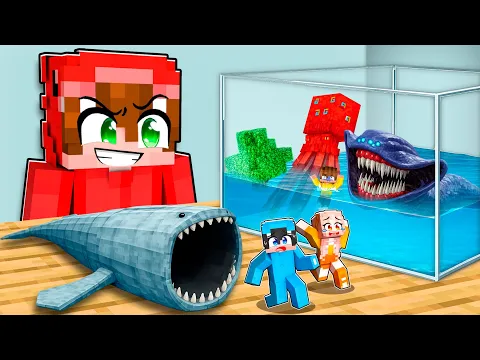 Video Thumbnail: Hice un ACUARIO de MONSTRUOS MARINOS en Minecraft!