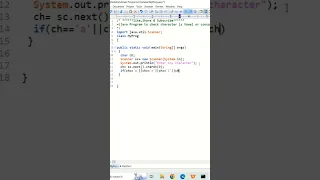 Java program to check character is vowel or consonant