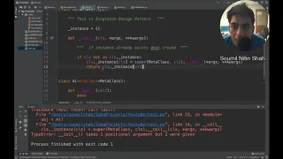 Advance Python Programming creating singleton design Pattern with Meta class