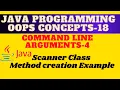 Command Line Arguments in Java What is Scanner class Method creation examp
