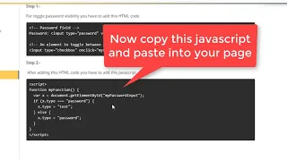 How To Toggle Password Visibility Using Javascript