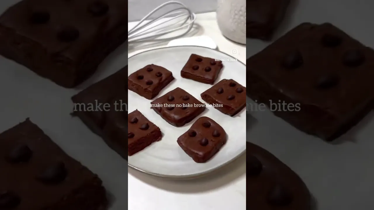 Healthier No Bake Brownie Bites