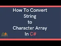 Convert String to Character Array in C