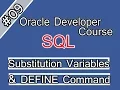 09 Oracle SQL Arabic Course Substitution Variables DEFINE Command Oracle Developer