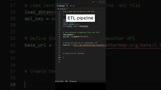 Use Python to create a simple ETL data pipeline to extract transform and load weather data from a R