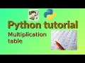 Multiplication table - Python project for beginners 10