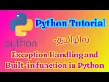 Python Exception Handling and Built-in Function Tutorial in Tamil
