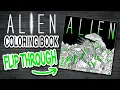 ALIEN Adult Coloring Book - FLIP THROUGH