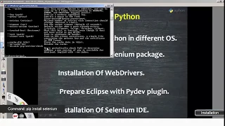 Python pip and selenium installation