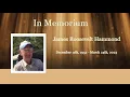 A Funeral Service for JAMES R HAMMOND