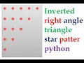 p3 inverted right angle triangle start patten in python pattern programming how to write the pattern