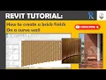 Revit Tutorial Create a perforated brick finishing on a curve wall