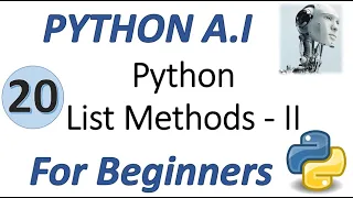 Machine Learning Tutorial Python 20 Python List Methods Part 2