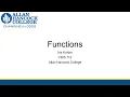 CBIS 112 Functions