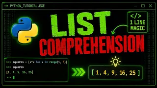 Learn Python List Comprehensions in 2 Minutes Made Easy Replace for Loops in 1 Line