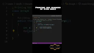 Program to find odd numbers at even index in an array Java Basic Coding Arrays In Java