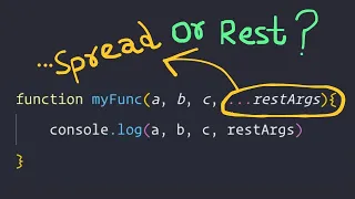 Javascript Rest Parameter and Spread Operator