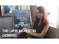 Oil Painting Time Lapse Surreal Dark Art Cathedral Landscape Portrait