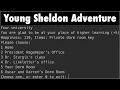 Young Sheldon Python Text Adventure