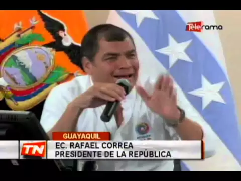 Presidente Correa conversatorio con medios de comunicación
