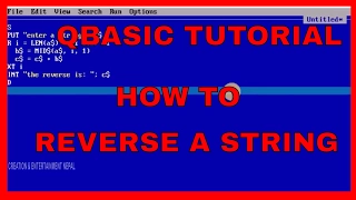 QBASIC PROGRAMMING TUTORIAL - HOW TO REVERSE A STRING