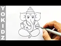 Ganesh Ji drawing Making How to make Ganesha drawing Easy