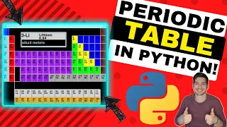 Interactive Periodic Table of Elements in Python Great Beginner Project