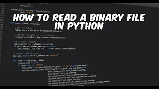 How to read a binary files in Python
