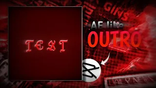 Professional After Effects Style Outro Tutorial in CapCut