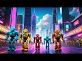 Download Lagu Five Little Robots on the Run | Fun Robot Adventure Song for Kids | Sing-Along Nursery Rhyme
