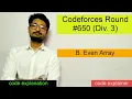 Even Array Codeforces Round Div 3 CODEFORCES