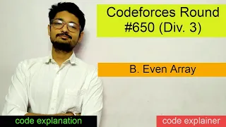 Even Array Codeforces Round Div 3 CODEFORCES