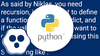 Loop through all nested dictionary values