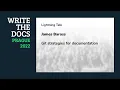 Lightning Talk James Baross - Git strategies for documentation