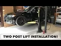 MaxJax TWO POST LIFT Home Garage Installation